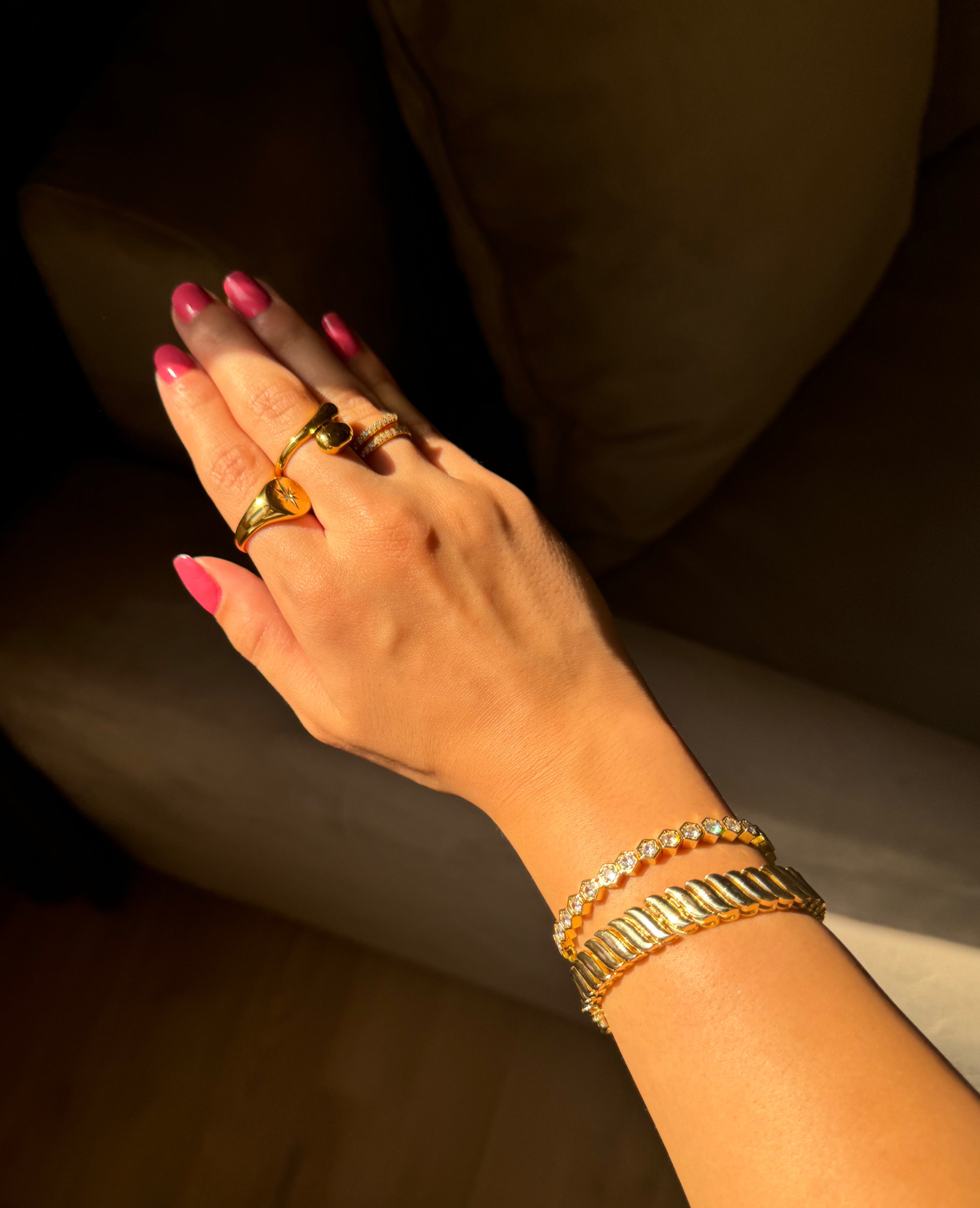Honey Comb Gold Bracelet