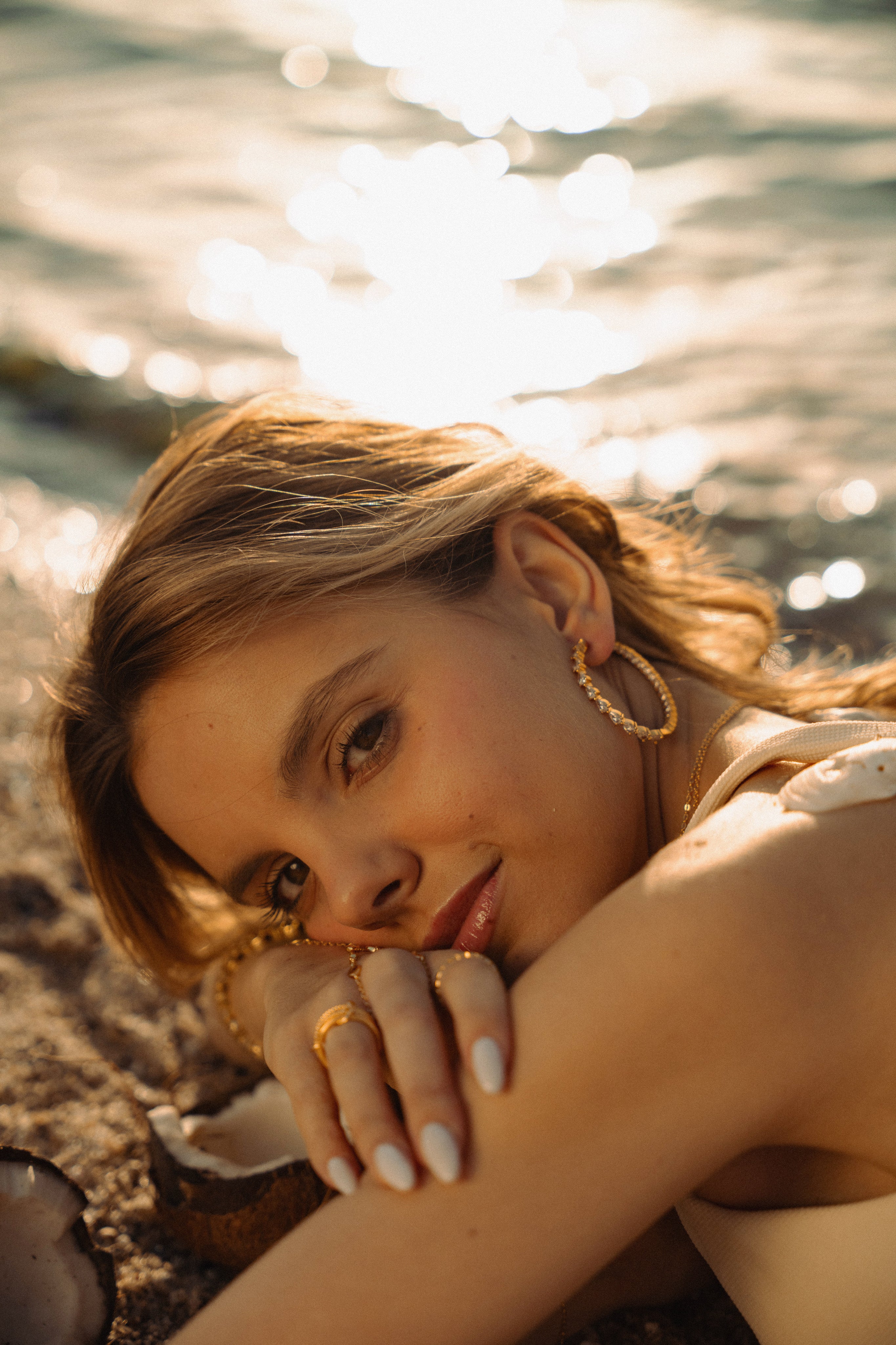 Gold Sienna hoop Earrings