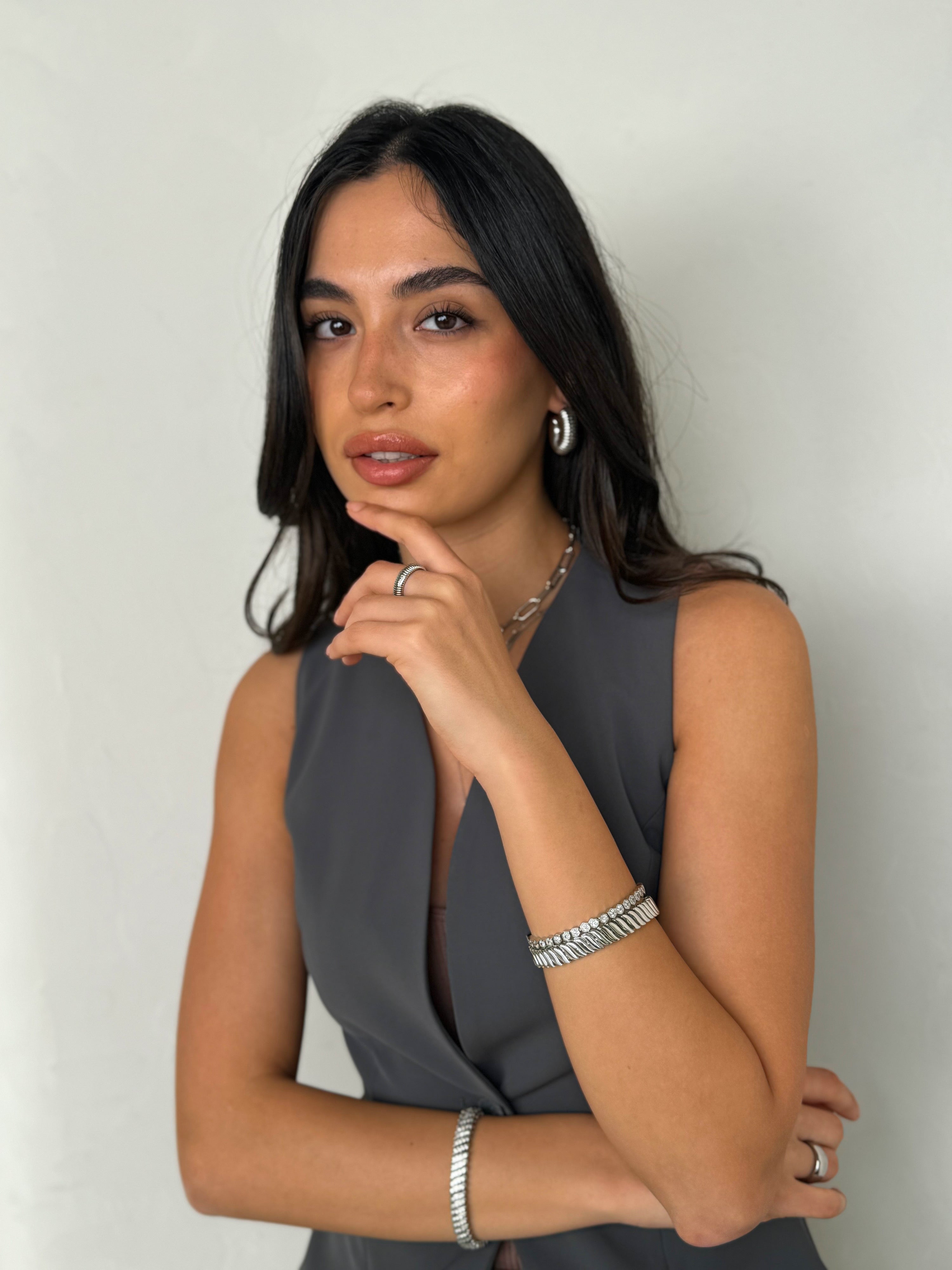 Midnight Silver Bracelet