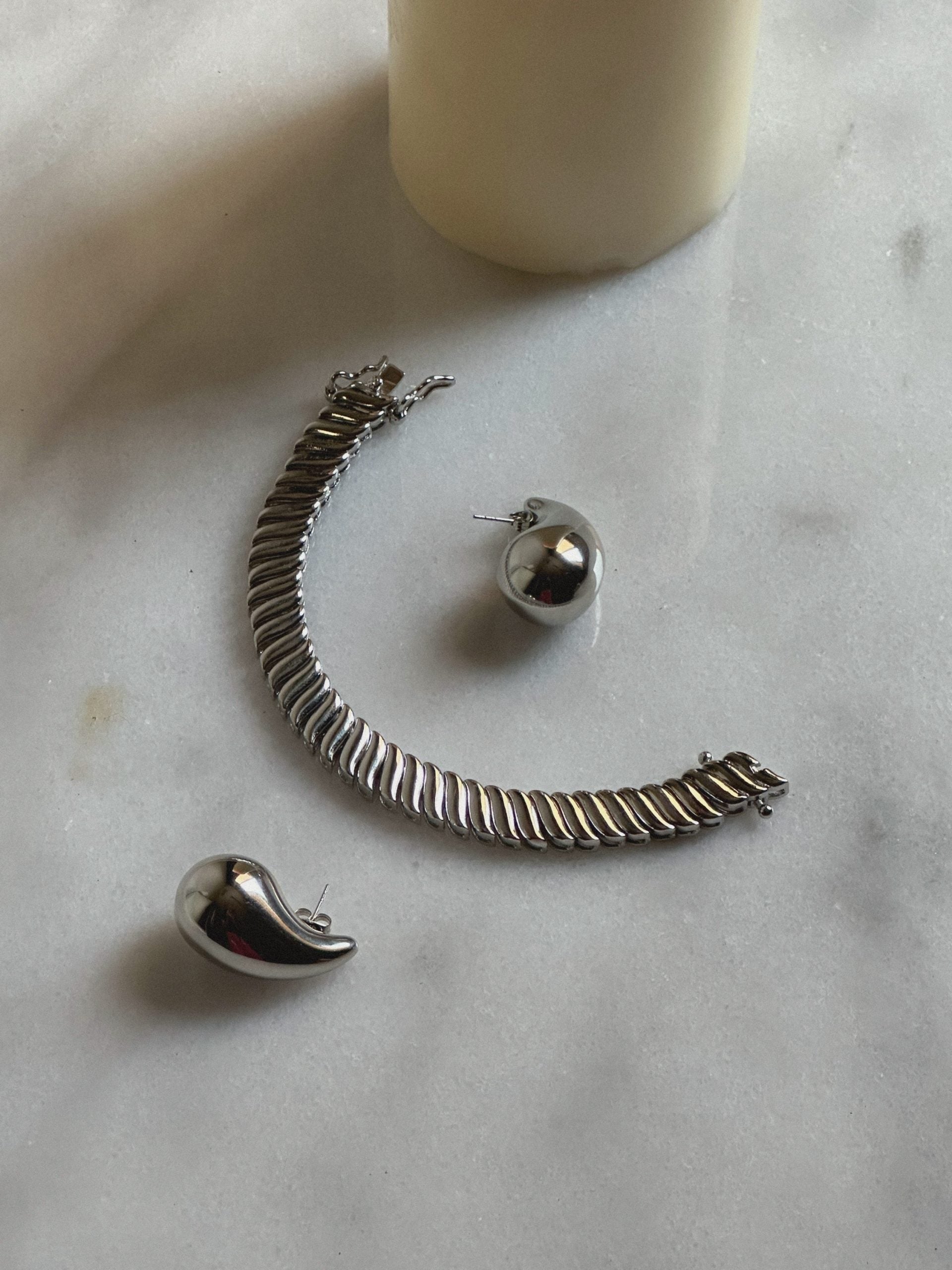 Midnight Silver Bracelet