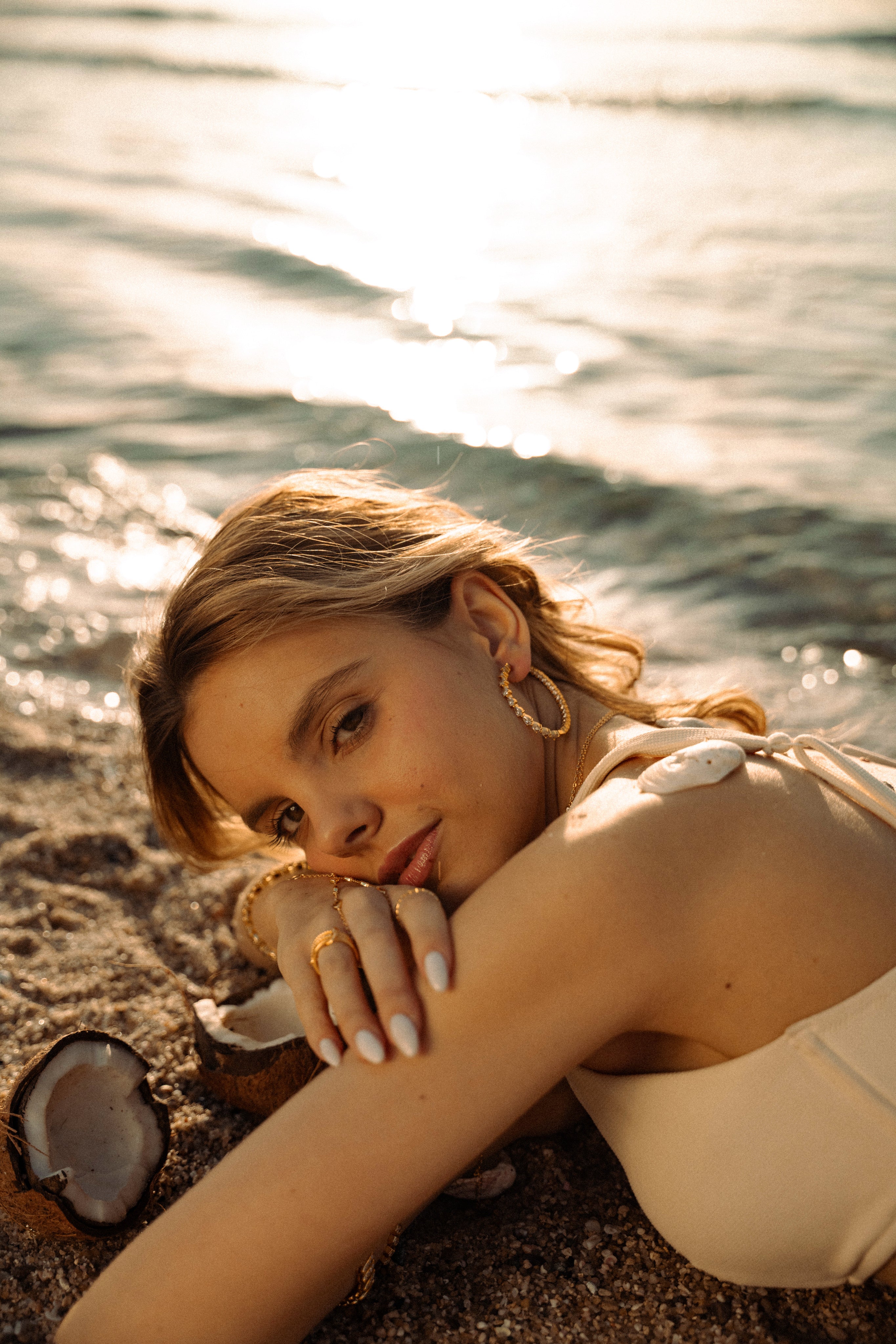 Gold Sienna hoop Earrings