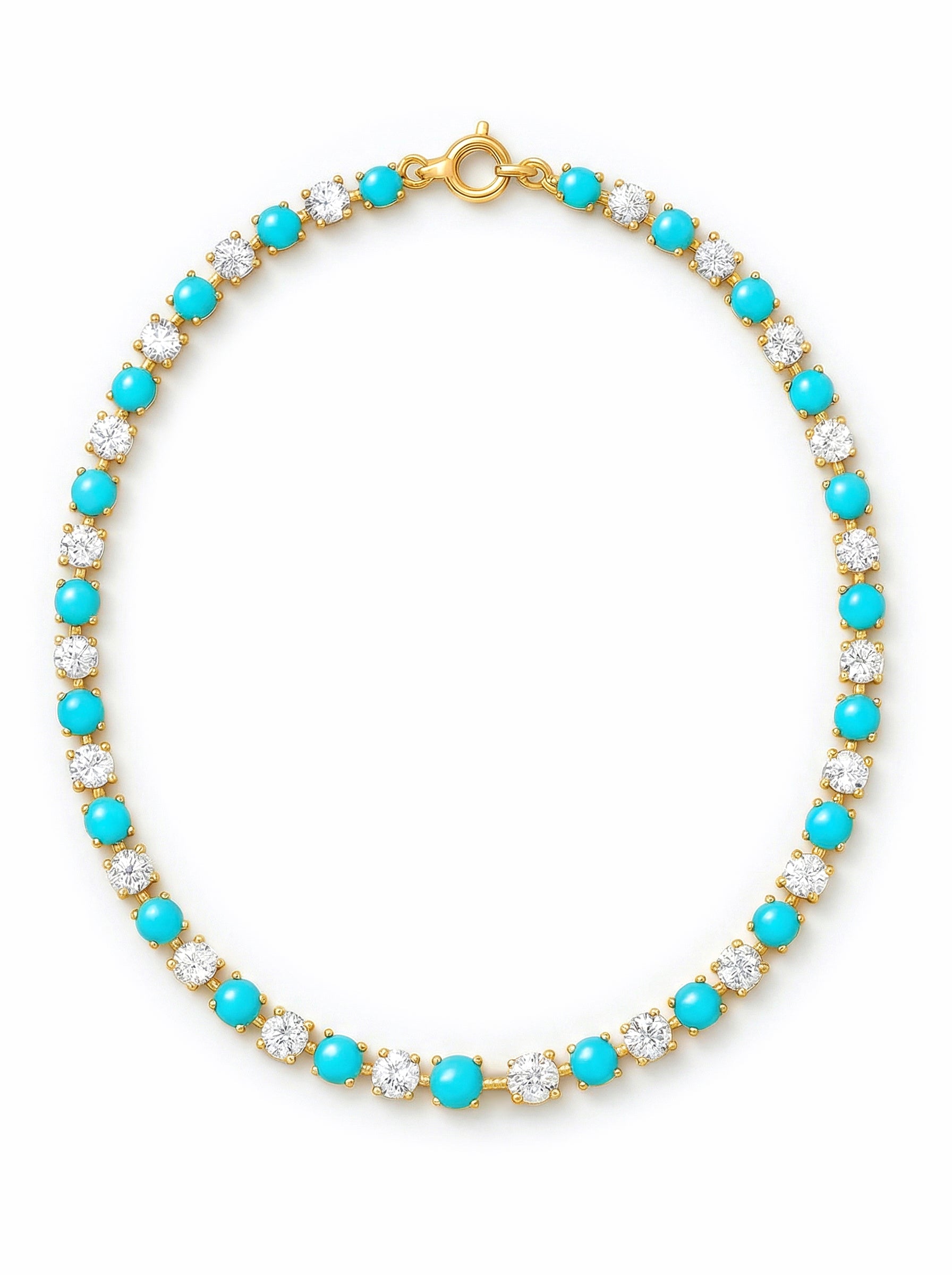 GOLDEN LAGOON - aqua blue / wave II necklace