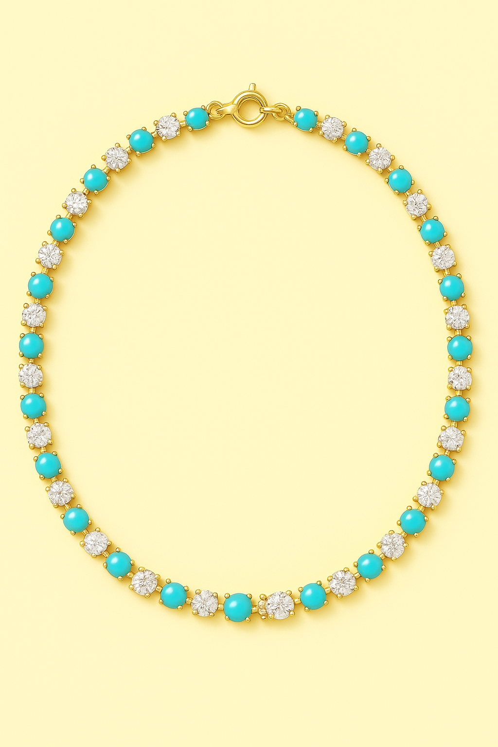 GOLDEN LAGOON - aqua blue / wave II necklace