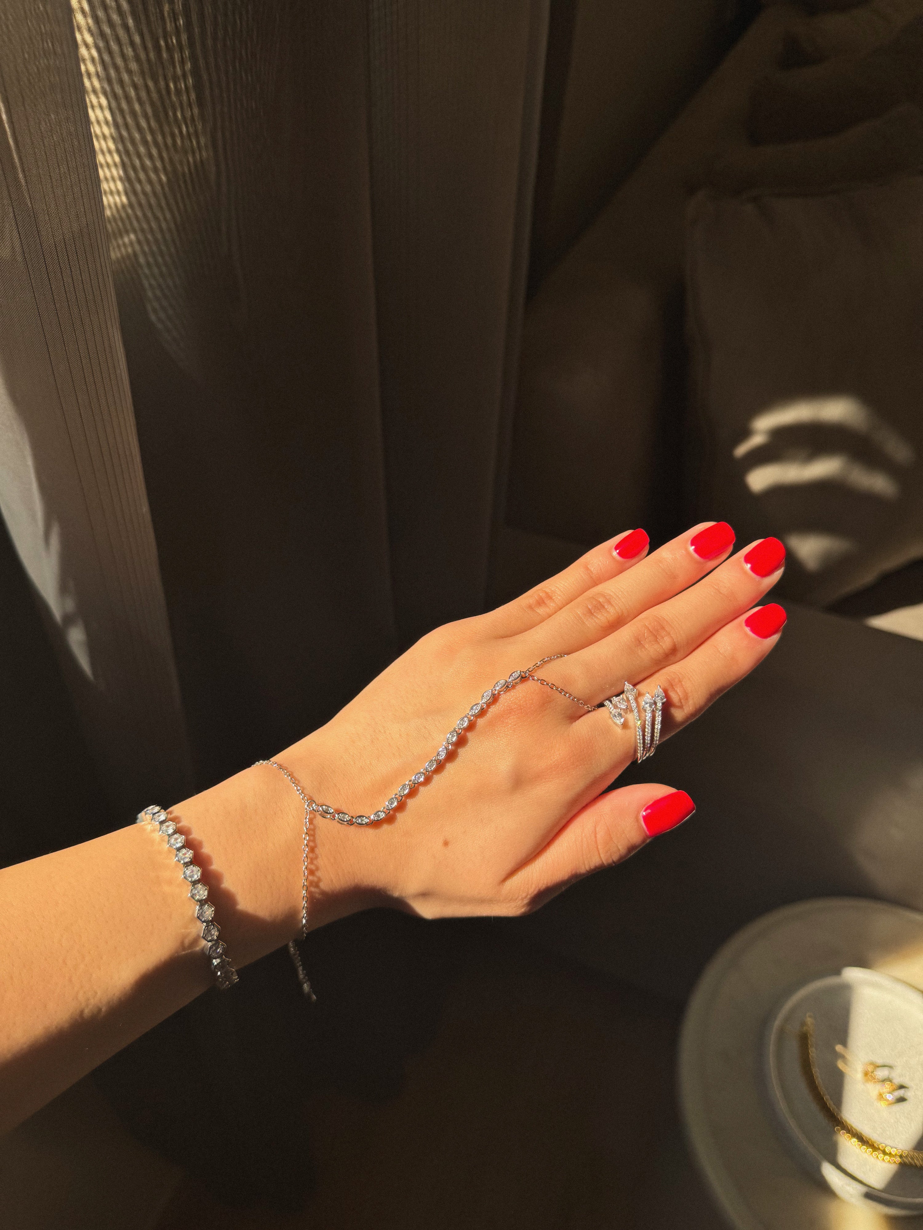 Honey Comb Silver Bracelet