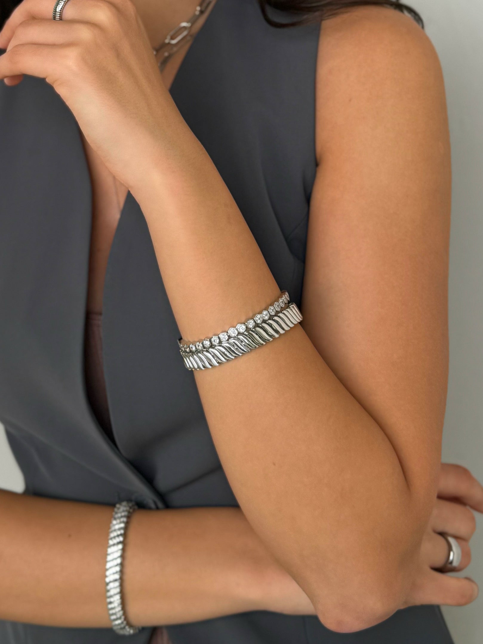 Midnight Silver Bracelet