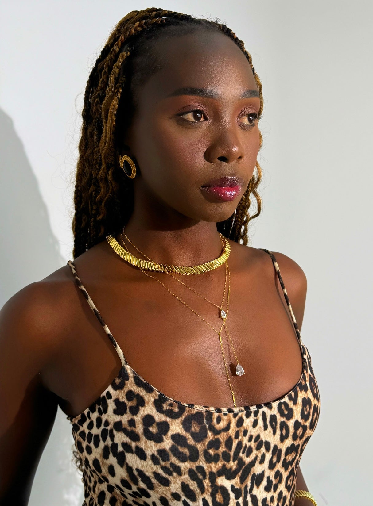 Nyla Gold teardrop necklace