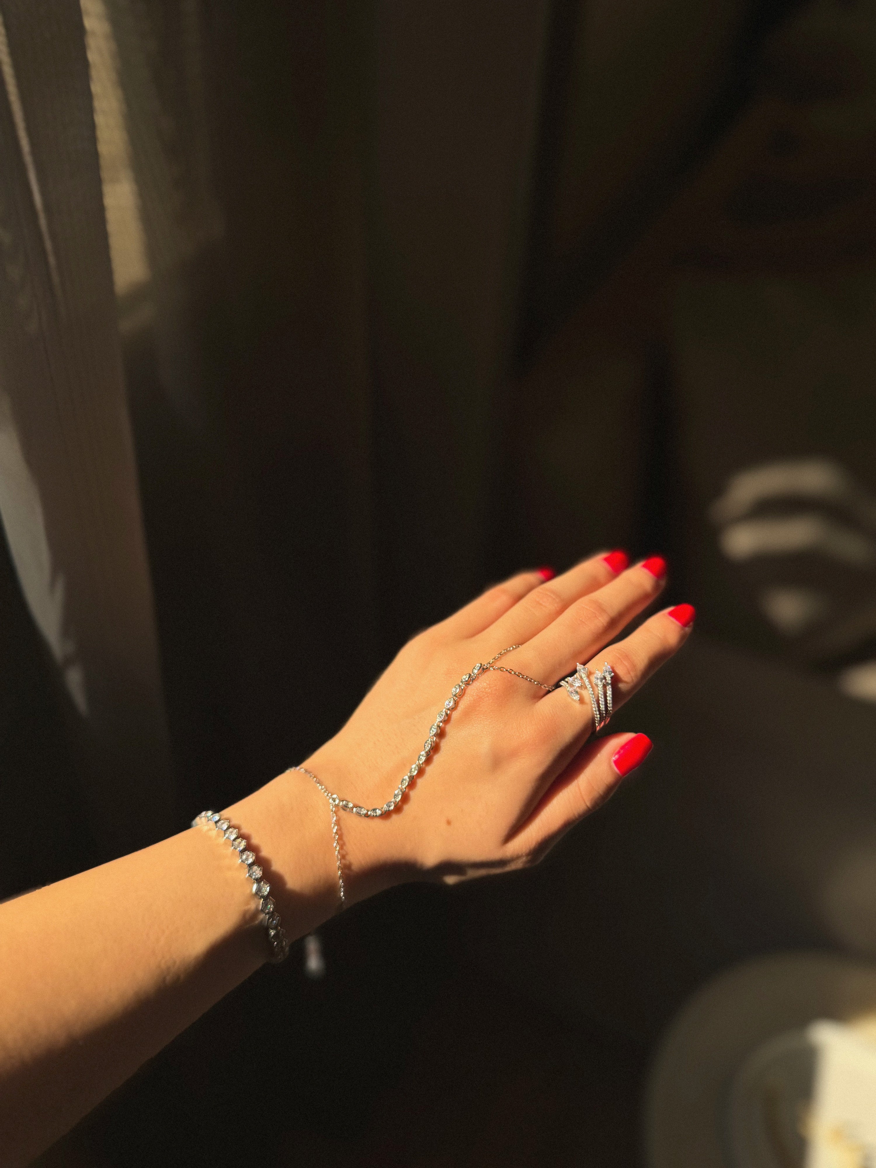 Honey Comb Silver Bracelet