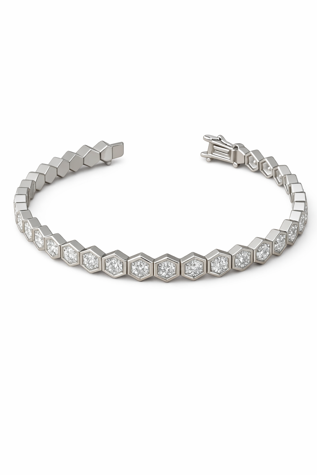 Honey Comb Silver Bracelet