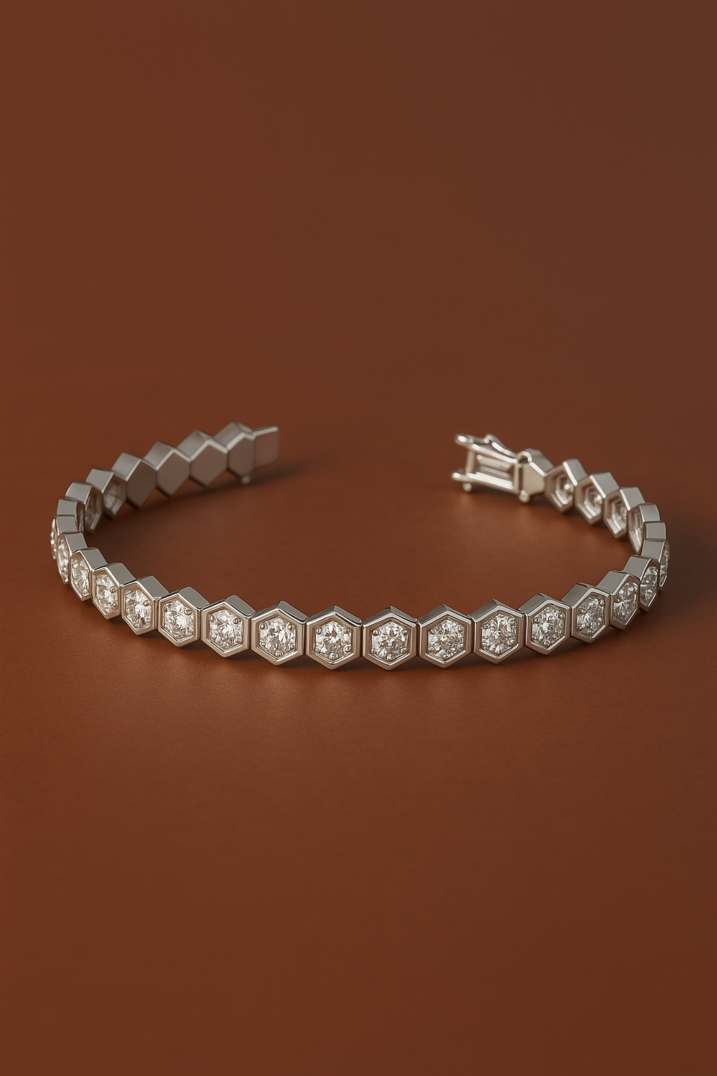 Honey Comb Silver Bracelet
