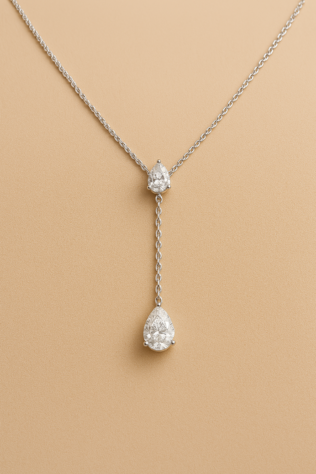 Nyla Silver teardrop necklace