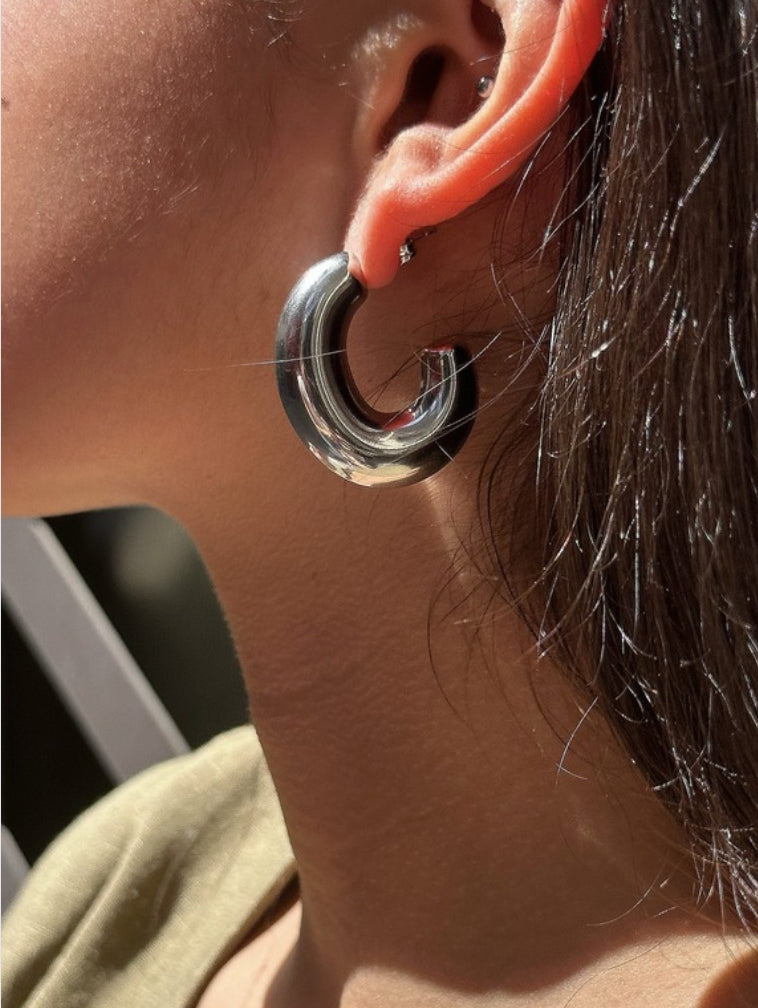 Belle earrings in silver