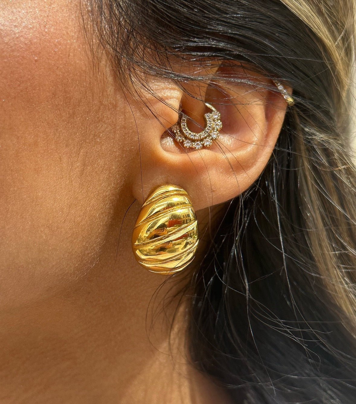 croissant earrings