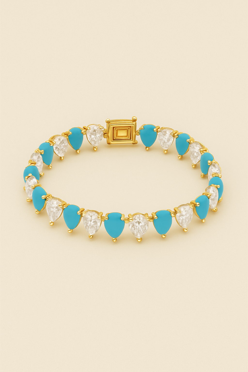 GOLDEN LAGOON - aqua blue / wave II bracelet