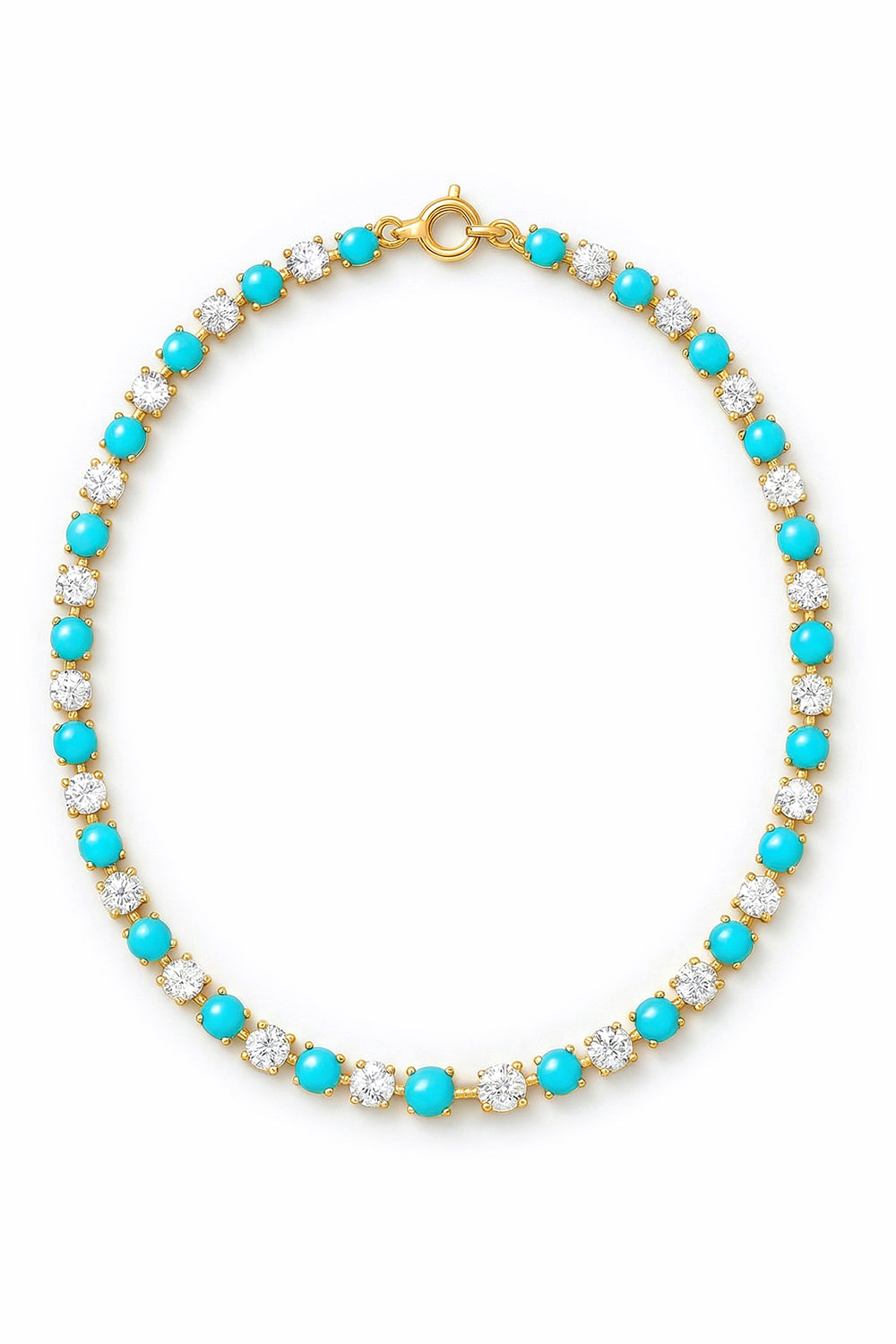 GOLDEN LAGOON - aqua blue / wave II necklace
