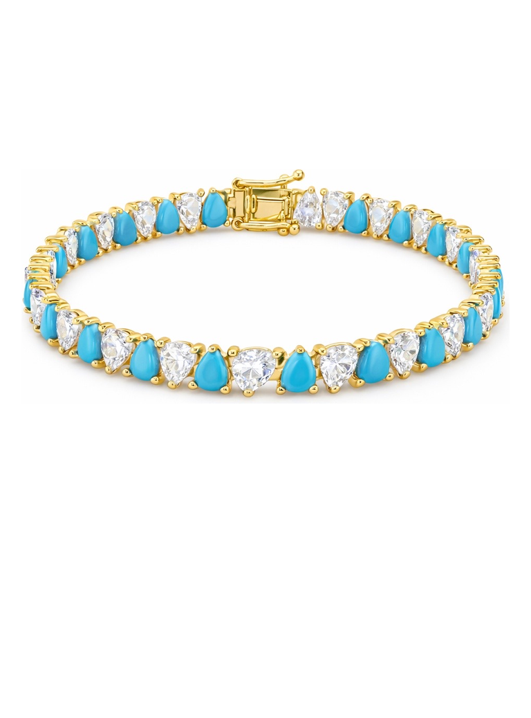 GOLDEN LAGOON - aqua blue / wave II bracelet