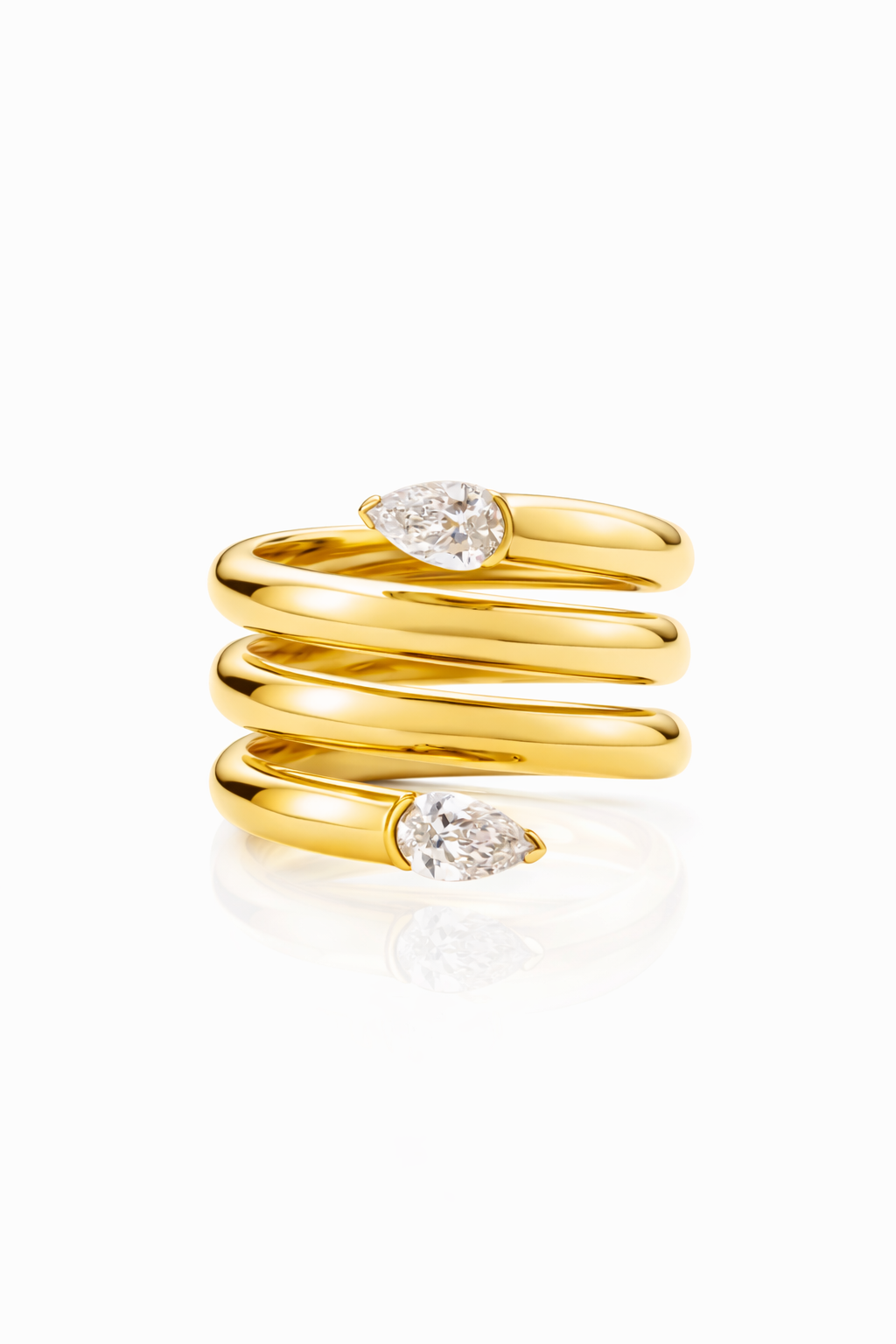 Vela Spiral Gold Ring