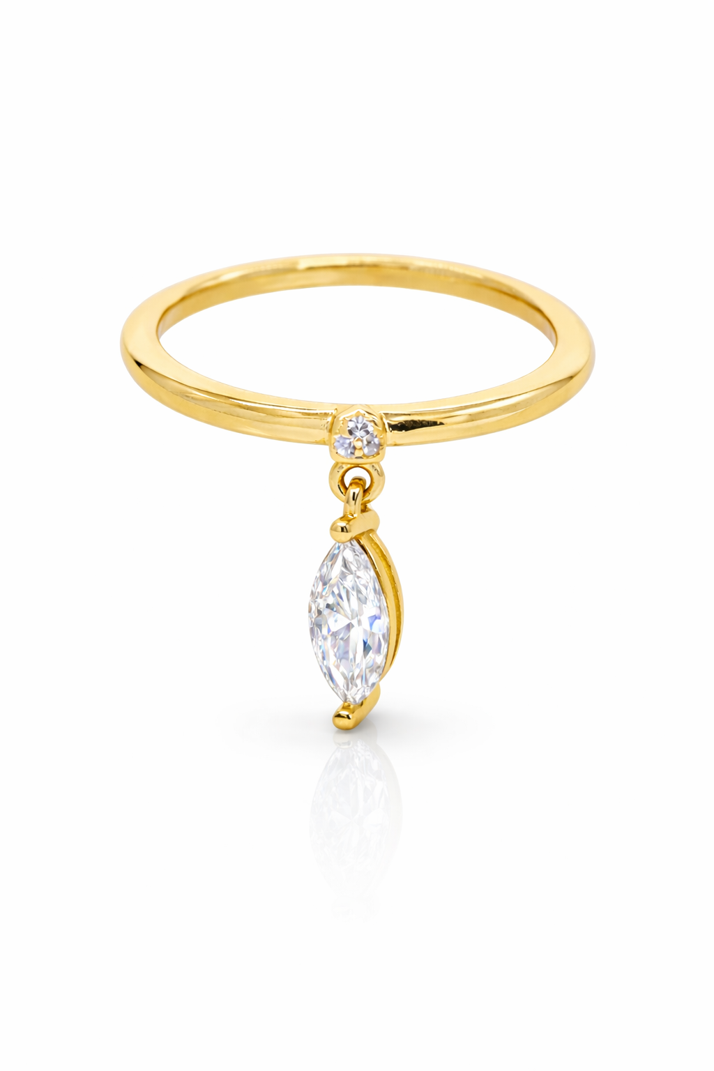 Elara Drop Gold Ring