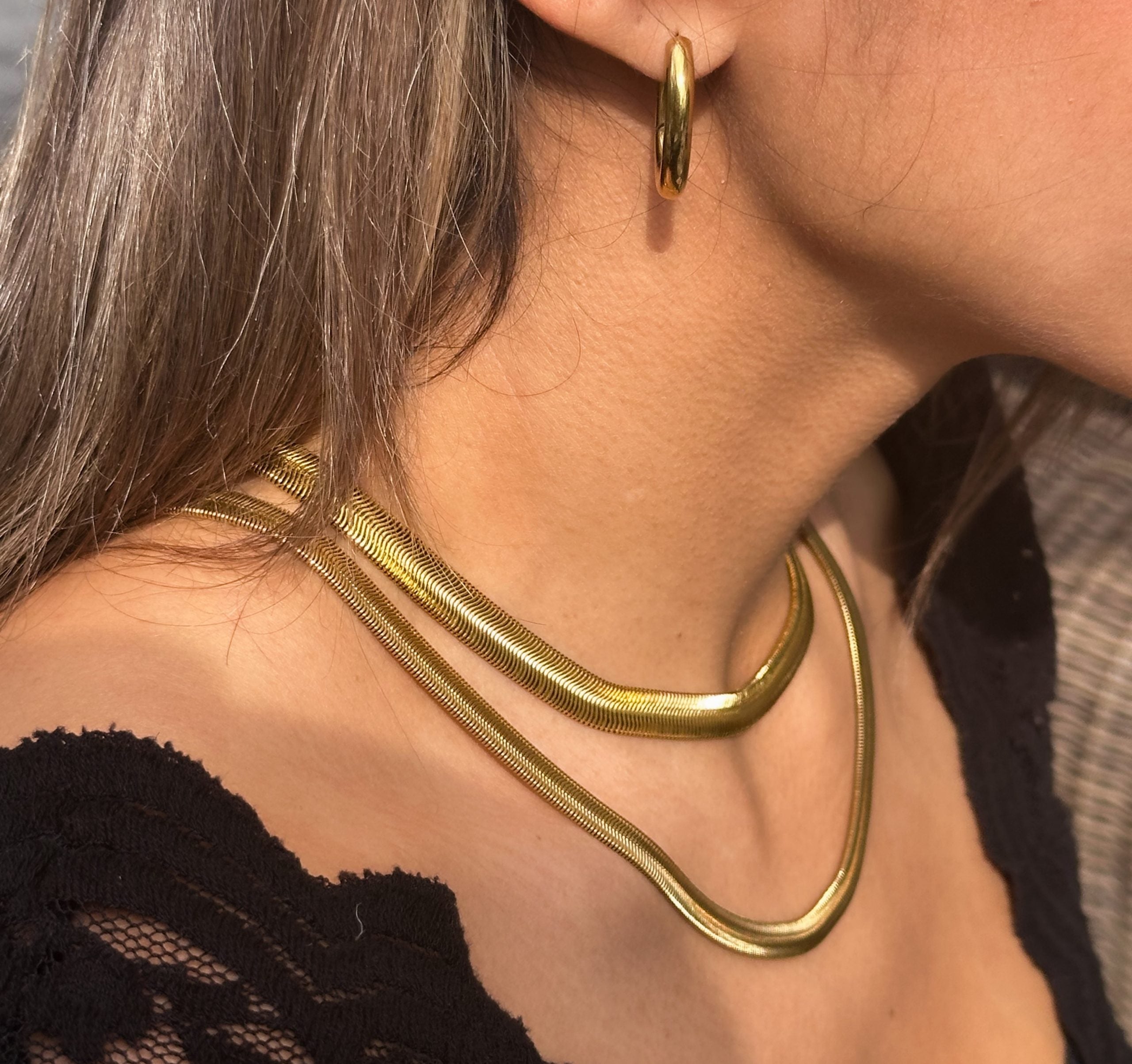 Madeline chunky snake necklace